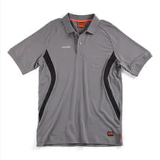 Image of Scruffs Tech Polo Mens Grey Work Cotton Short Sleeve Professional Polo