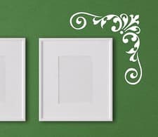 Image of Swirl Pattern Corner Decal, Mural, Decorative Wall Art