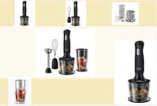 Image of Russell Hobbs Desire 3 in 1 Hand Blender Chopper and Whisk Matt Black 24702