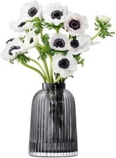 Image of LSA Pleat Vase H20cm Grey| 1 Unit | Mouthblown & Handmade Glass | PT03