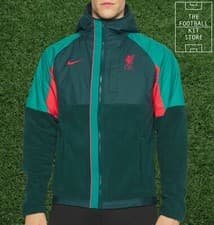 Image of Nike Liverpool Winter Coat Mens - LFC Football Jacket Teal - All Sizes
