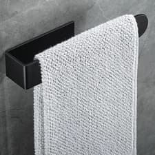 Image of Self Adhesive Towel Bar Rail Single Rack Hanging Holder For Bathroom Kitchen DIY