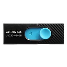 Image of 4713218462763 ADATA UV220 USB flash drive 64 GB USB Type-A 2.0 Black, Blue ADATA