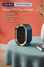 Image of PTC Fan Heater 1500W Portable Electric Space Heater Tip-Over Overheat Safety