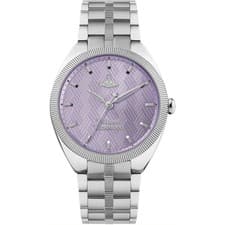 Image of Vivienne Westwood Ladies Watch VV281PPSL Mews Purple Dial Stainless Steel 50M
