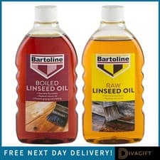 Image of BARTOLINE RAW BOILED LINSEED OIL REVIVE WOOD FURNITURE FINISH NATURAL SHEEN NEW