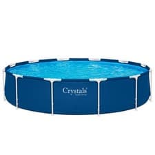 Image of 8.5/10/12 Feet Rectangular Large Round Frame Above Ground Swimming Pool