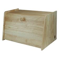 Image of Rubber Wood Bread Bin Drop Front