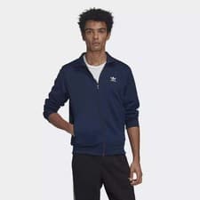 Image of ADIDAS Navy Full Zip Track Jacket Trefoil Essentials Blue Size XS BNWT