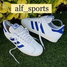 Image of ❤ BNWB & Genuine adidas originals ® Gazelle Trainers in White & Blue UK Size 8.5