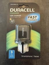 Image of Duracell 3 Amp Dual USB-C USB-A Mains Fast Charger