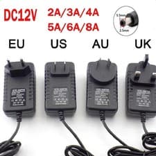 Image of 12V AC DC Power Adapter Mains Supply PSU Regulated 2A DC Plug Charger UK