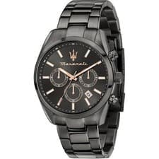 Image of Maserati Attraction Multifunction Men's Watch R8853151001 Steel Black 43mm