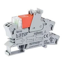 Image of WAGO 788-512 24VAC 8A DPDT-CO DIN Rail Mountable Relay Module