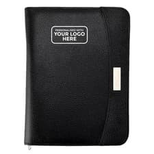 Image of Personalised Logo A5 Ring Binder Portfolio, Zipped Executive Conference Folder