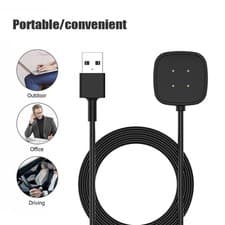 Image of USB Charging Cable Dock for Fitbit Versa 3 / 4, Sense 1 / 2, Watch Charger Lead