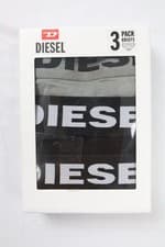 Image of Diesel Mens Umbr Andre 3pack Out Brief Gray Black Size L Wide Logo Waistband