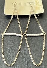 Image of Accessorize Beautiful Chain Drop Dangle stud Earring