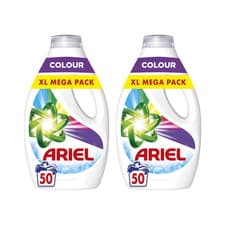 Image of Ariel Colour Washing Liquid XL Mega Pack 50 Washes 1650 ml - Pack of 2