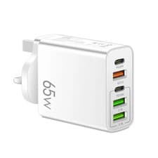 Image of 65W Quick Charger UK Plug Fast Wall Charger Power Adapter 5 Port USB-C PD Type C