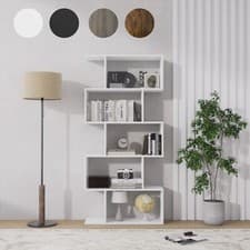Image of 5 Tier Bookcase with Shelving Unit for Storage Bookshelf Living Room Office
