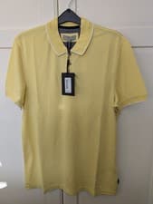 Image of Ted Baker Chill Men's Yellow Polo Shirt sz. 4 UK Large New Without Tags RRP £69