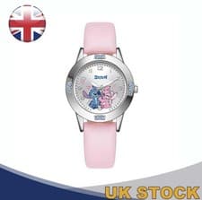 Image of Disney Lilo and Stitch Pink Colour Printed Time Strap Watch 1