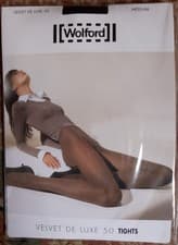 Image of Wolford Velvet de Luxe 50 tights - Black, medium