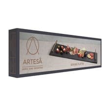 Image of Artesa Rectangular Slate Food Serving Platter Tray with Carry Handles 6 x 15 cm