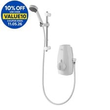 Image of Aqualisa Aquastream Power Shower Thermostatic White 4 Spray 90mm Head 813.40.20