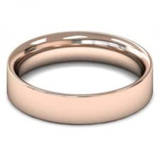 Image of 9ct Rose Gold 5mm Deluxe Comfort Flat Court Wedding Ring