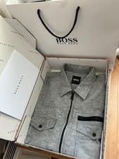 Image of Hugo Boss Grey Overshirt Jacket Large