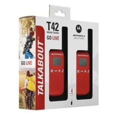 Image of Motorola Talkabout T42 Walkie-Talkie 2-Pack PMR446 Radios 16 Channels 4Km Red