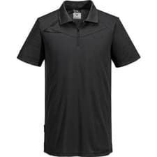 Image of Portwest DX4 Short Sleeve Polo Shirt All Black XL