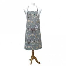 Image of Strawberry Thief in Blue Design Kitchen Linen by William Morris Full Range