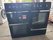 Image of Flavel Milano 100cm Electric Range Cooker Black and Chrome MLN10CRK