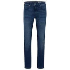 Image of BOSS Mens Jeans - Mens BOSS Delaware Slim Fit Jeans - Kind Mid Blue Stretch