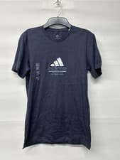 Image of Men’s Adidas Navy Logo T-Shirt Size XS Brand New 