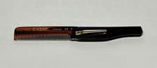 Image of Kent 20t Comb Tortoiseshell Hand Made Sawcut 167mm Folding Pocket Comb Clip Mens