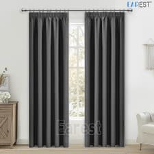 Image of 2PCS Blackout Curtains Pencil Pleat Top Thick Thermal Ready Made Pair Luxury