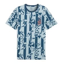 Image of Men's T-Shirt Blue Neymar JR Logo Tee Football Soccer Training Jersey Sportswear