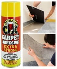 Image of Extra Strong Carpet Adhesive Spray Glue Craft Carpet Tiles Foam Multi Use 500ml