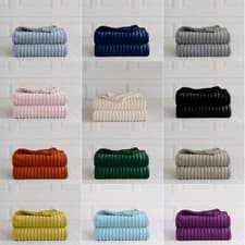 Image of Luxury Chunky Cord Ribbed Soft Throw Blanket Warm Cozy Fleece Sofa Bed