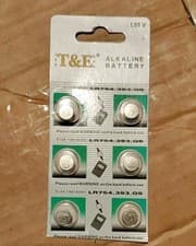 Image of 6 Alkaline Button Batteries - 1.5V Batteries LR754, 393 GB