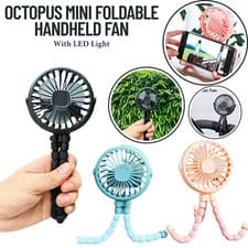 Image of Portable Mini Handheld Stroller Cooling Fan Clip On Desk 3Mode USB Rechargeable 