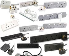 Image of Mains EXTENSION CABLE 13 AMP UK PLUG MULTI LENGTH & GANG SOCKET EXTENDER LEAD