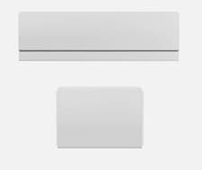 Image of Modern High Gloss White Acrylic Front Bath Panel and End Bath Panel 1700mm