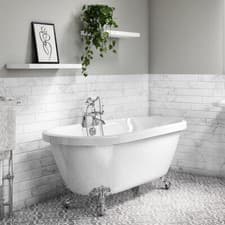 Image of Freestanding Traditional 1800mm Double Ended Bath Roll Top Legs Included