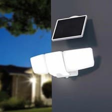 Image of LUTEC LED Triple-Head Solar Security Light Motion Activated 2500 Lumens White