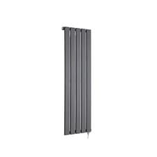 Image of Electric Designer Radiators Anthracite Vertical Fixed Temp Flat Panel 1250mm(h)
